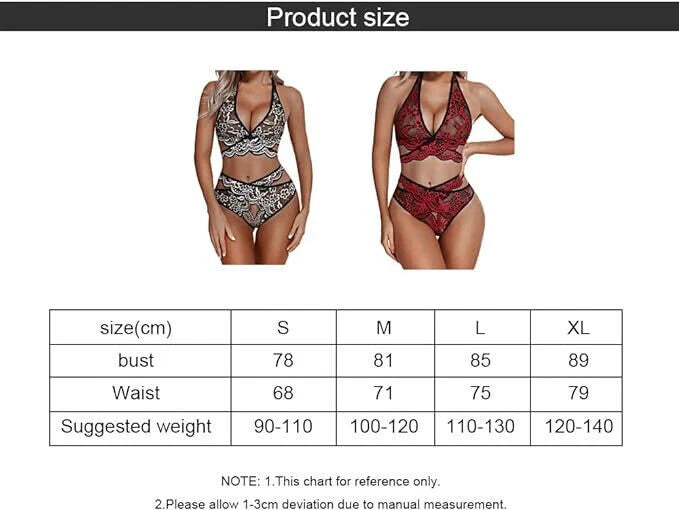 Lingerie Set Women Sexy Lace Erotic Lingerie Outfits See Through Floral Lace Set