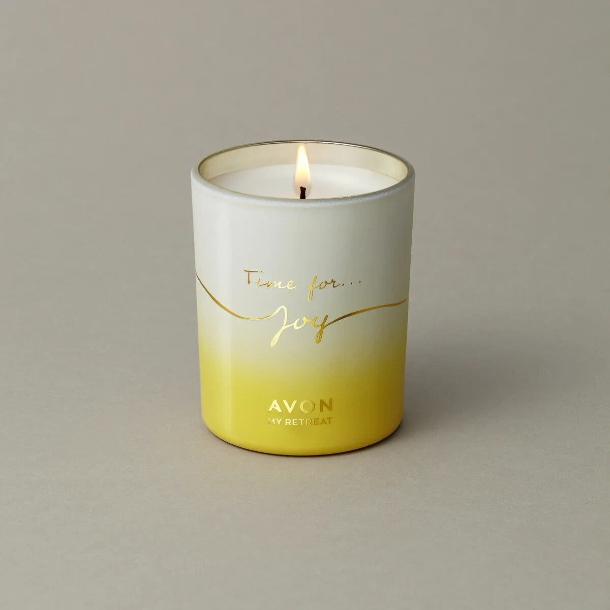 Avon My Retreat Time For Joy Candle Eucalyptus Lemon Ginger.