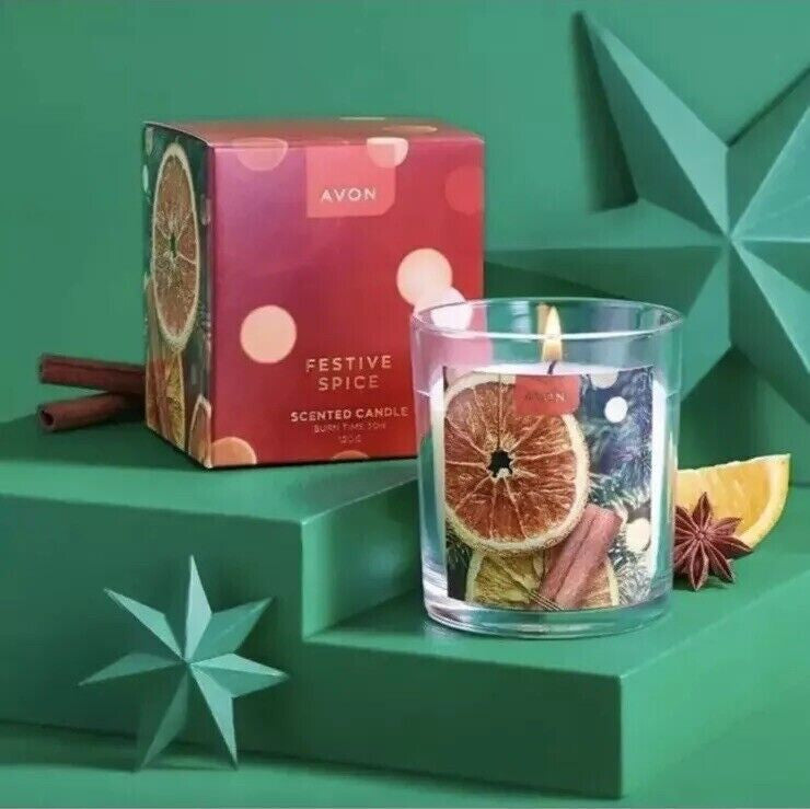 Avon Festive Spice Scented Candle | 25 Hours Burn Time