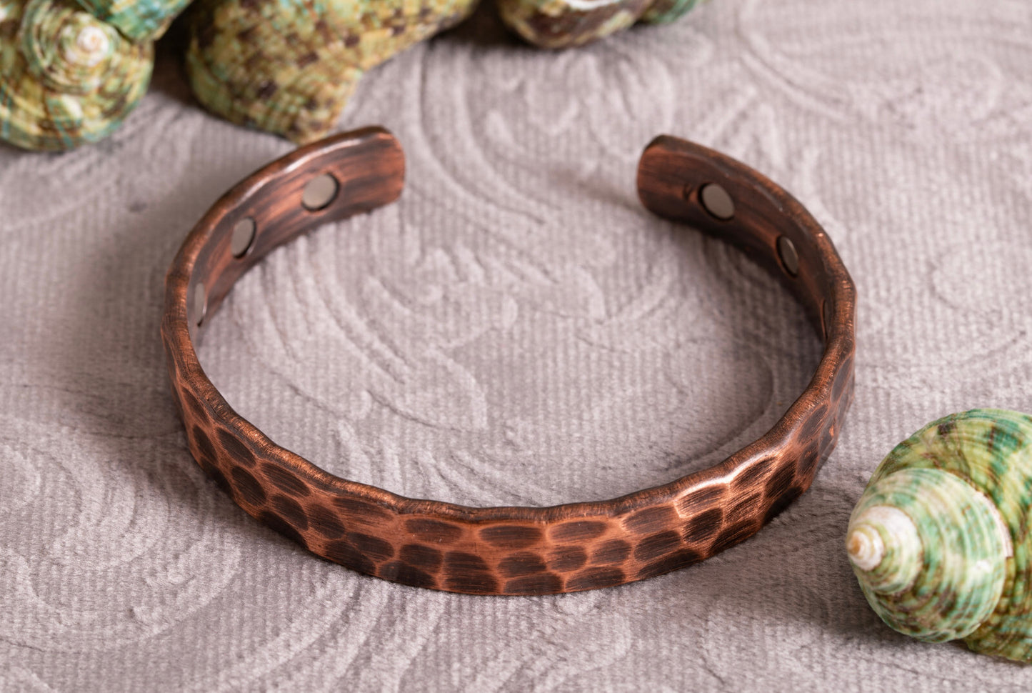 Solid Magnetic Copper Mens Bracelet | 6 Magnets - Arthritis Healing