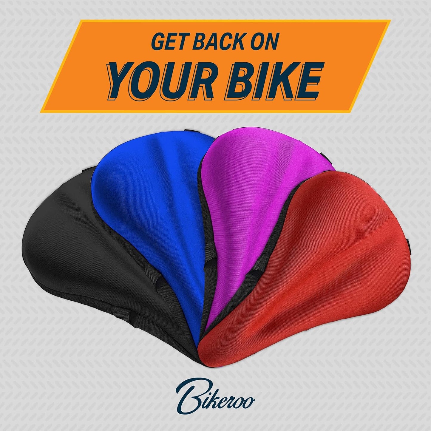 Bike Seat Cover Spin Cushioned Gel Padded Bicycle Exercise Comfy Saddle | Black