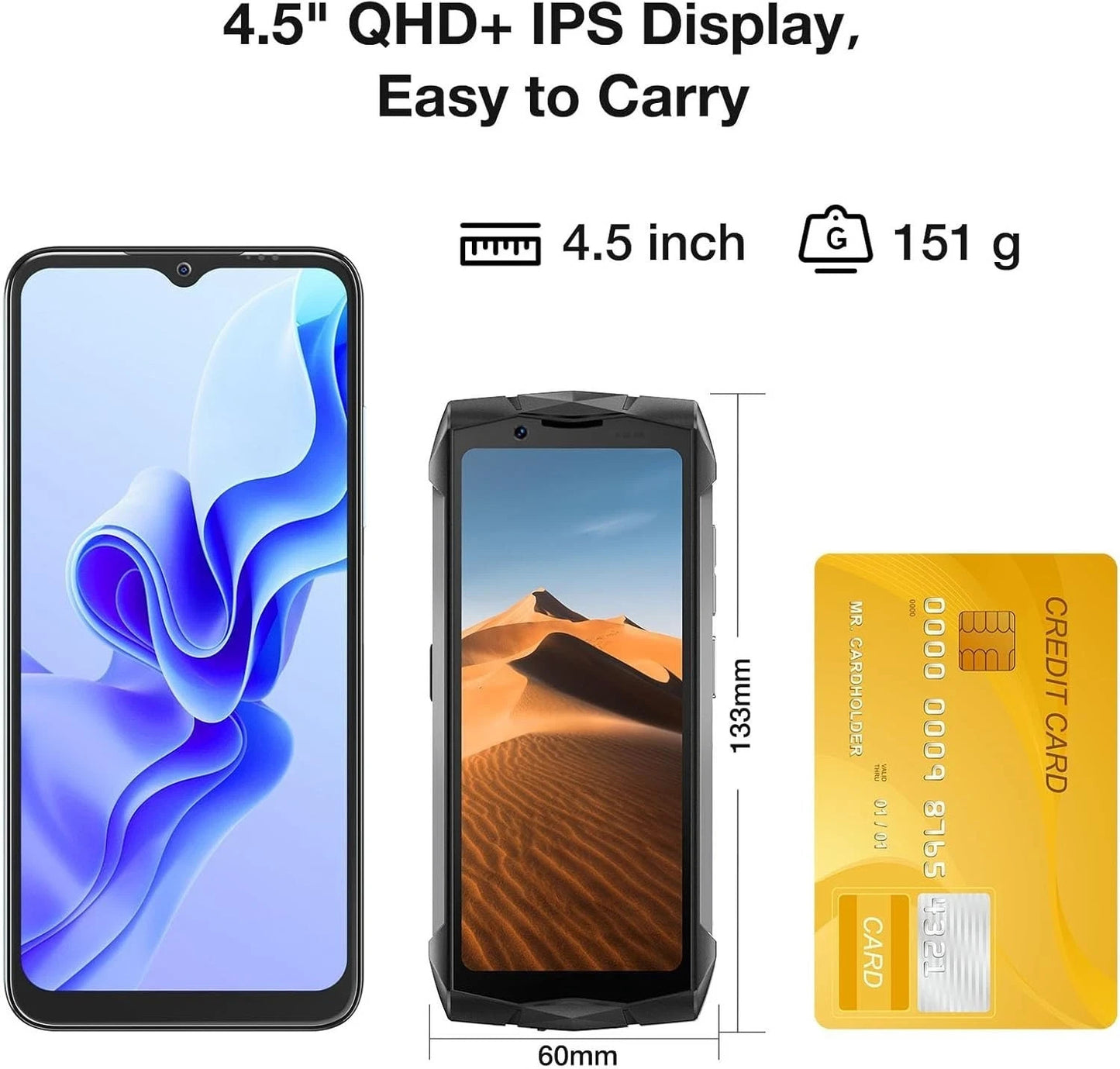 DOOGEE S Mini Rugged Phone 4.5 - Frost Silver