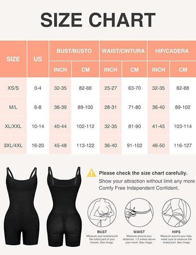 Shapewear Bodysuit, Seamless Tummy Control Full Body Shaper Fajas Colombiana
