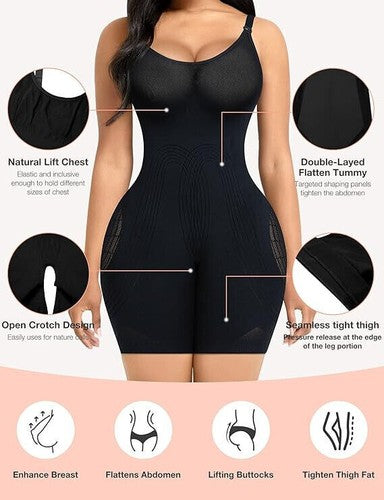 Shapewear Bodysuit, Seamless Tummy Control Full Body Shaper Fajas Colombiana