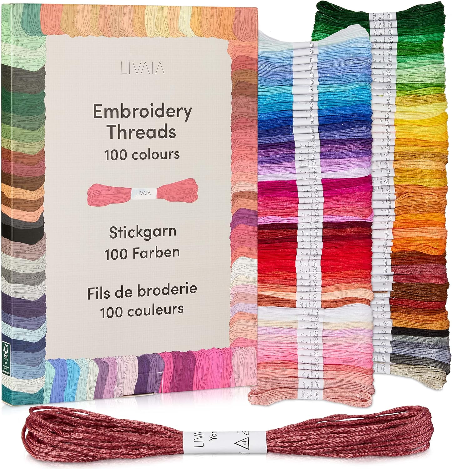 100 Skeins Cotton Embroidery Thread Bundles Cross Stitch Thread Floss Cotton