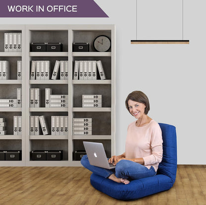 Easy Lounge Floor Chair | Adjustable Padded Sofa Back | Meditation Gaming Seat