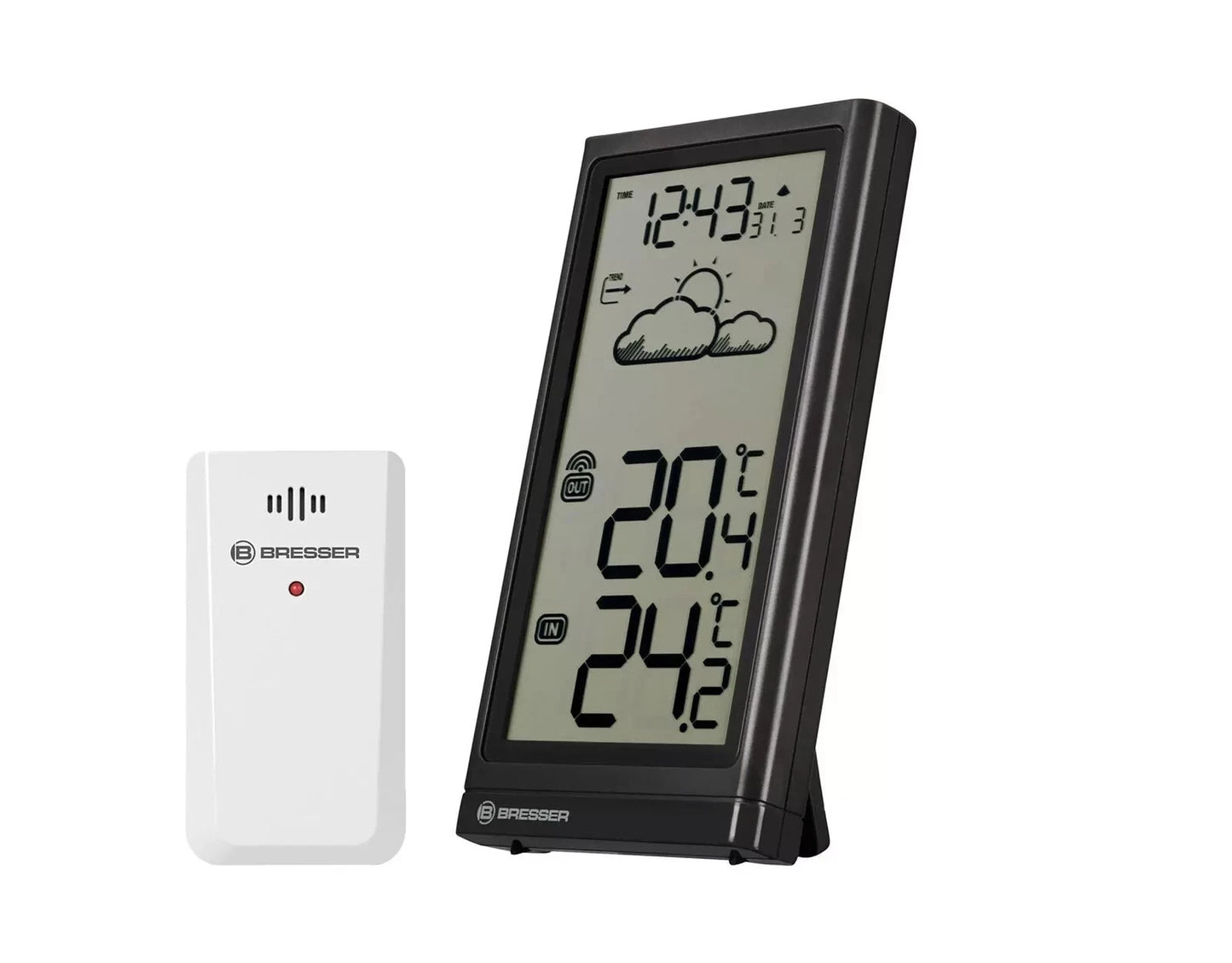 Bresser Weather Station time, date via DCF radio signal in 12 or 24 hour format
