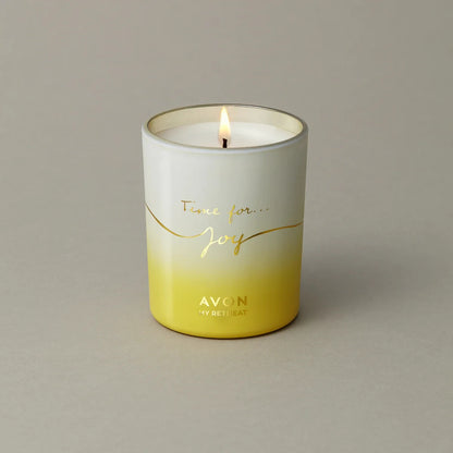 Avon My Retreat Time For Joy Candle Eucalyptus Lemon Ginger.