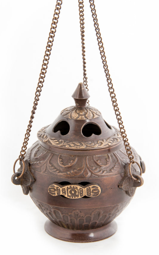 Dragnar Hanging Dhoop Burner Copper | Brass Incense Holder Censer