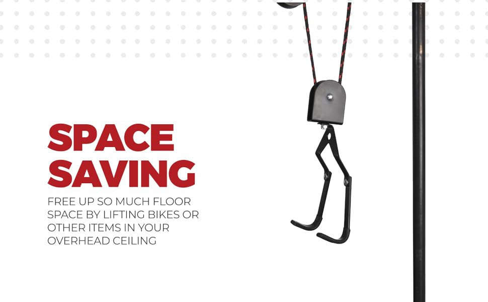 Bike Rack Garage Bicycle Lift Storage Ceiling Mount Rack Hanging Hoist Hanger