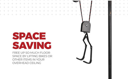 Bike Rack Garage Bicycle Lift Storage Ceiling Mount Rack Hanging Hoist Hanger