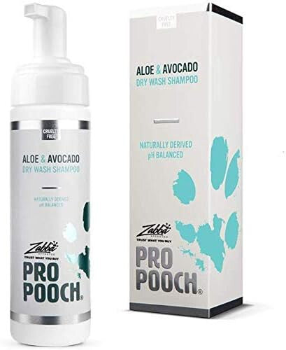 Pro Pooch Dry Wash Shampoo For Dogs (200 ml) Quick Drying | Aloe & Avocado