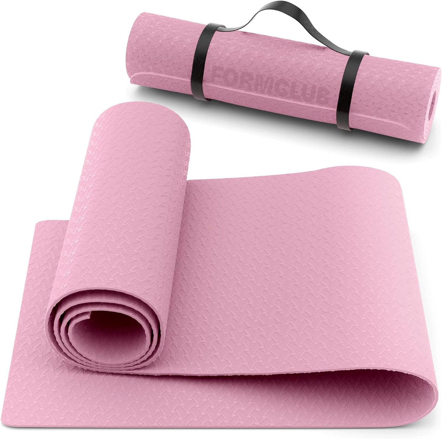 Yoga Mat Gymnastics Pilates Exercise Mat Non-Slip Thic 6MM Exercise Workout Pink