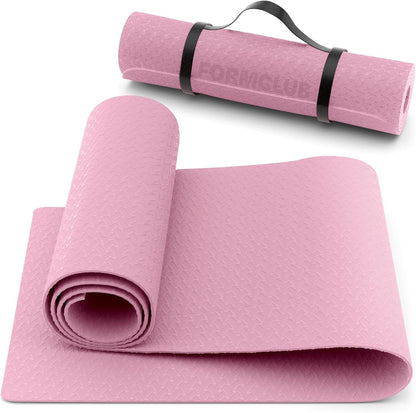 Yoga Mat Gymnastics Pilates Exercise Mat Non-Slip Thic 6MM Exercise Workout Pink