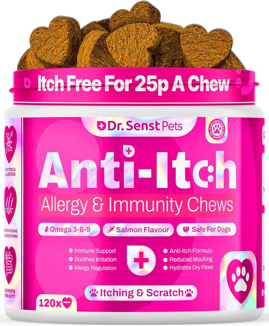 Dr. Senst Anti-Itch Dog Chews Vet Approved Allergy & Immunity | 120 Chews