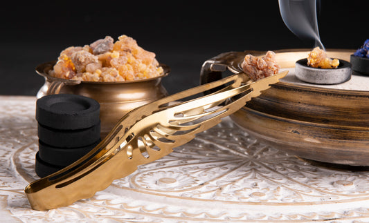 Golden Angel Wing Tongs | Extra Large | Burning Shisha Clipper Quality