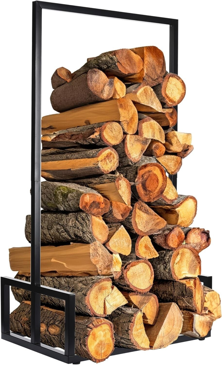Firewood Log Store Holder Storage Rack Metal Shelf Stand Steel 95x50x35cm