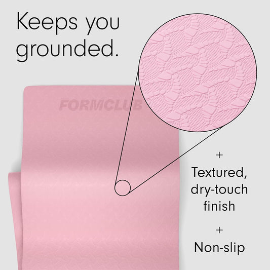 Yoga Mat Gymnastics Pilates Exercise Mat Non-Slip Thic 6MM Exercise Workout Pink