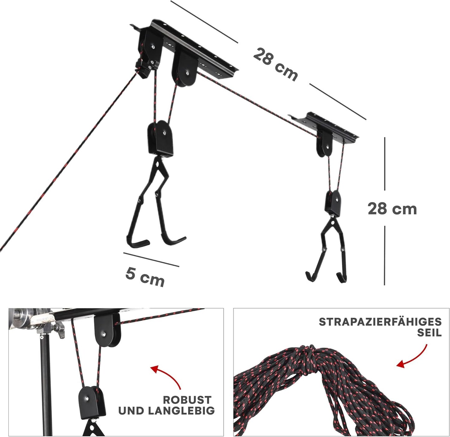 Bike Rack Garage Bicycle Lift Storage Ceiling Mount Rack Hanging Hoist Hanger