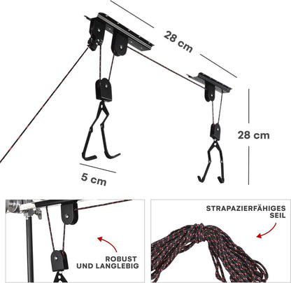 Bike Rack Garage Bicycle Lift Storage Ceiling Mount Rack Hanging Hoist Hanger