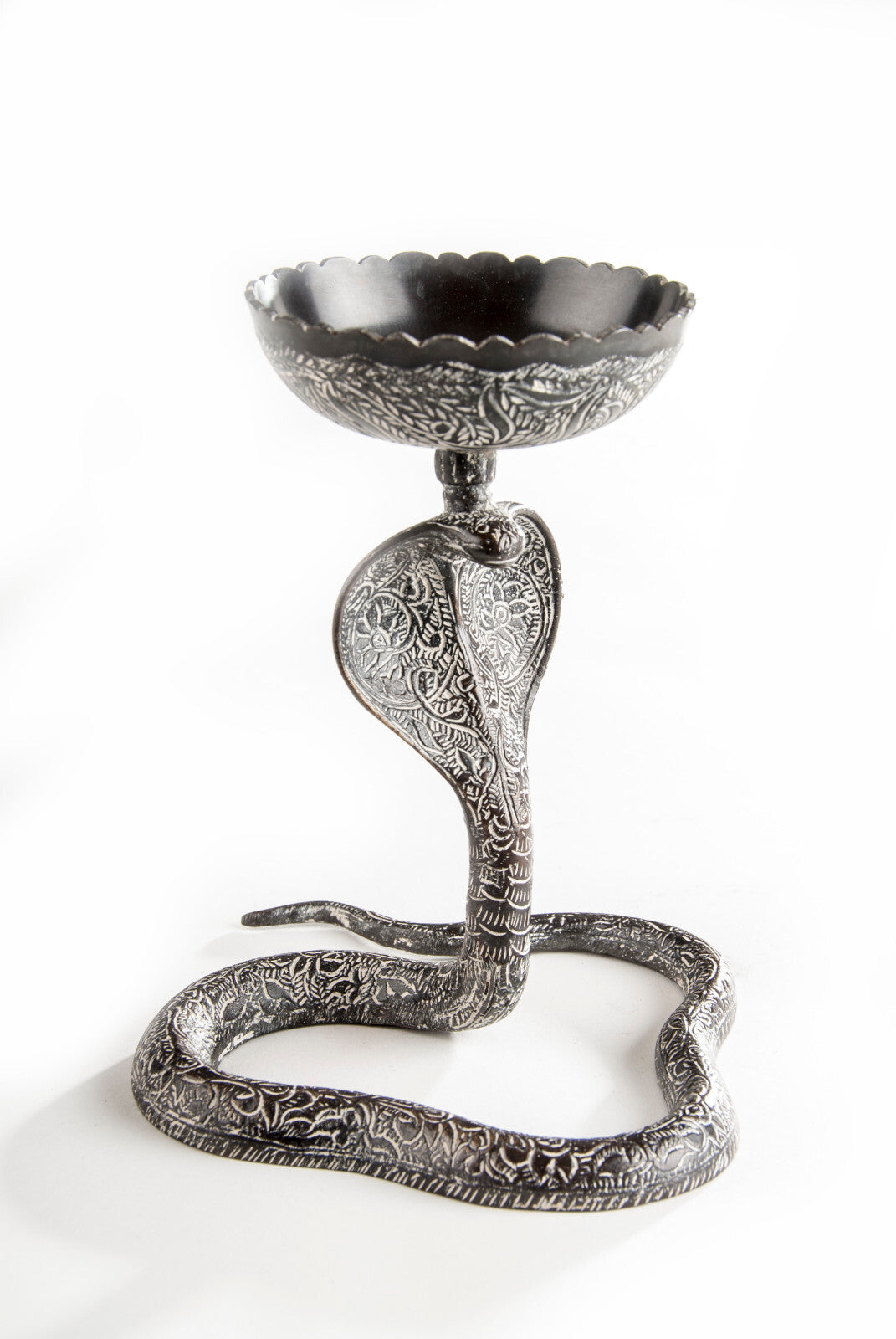 Magnificent Cobra Incense Burner | Brass engraved Charcoal Resin Burner/Censer