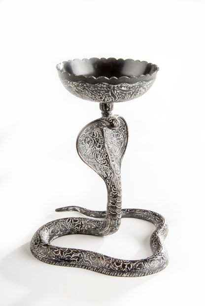 Magnificent Cobra Incense Burner | Brass engraved Charcoal Resin Burner/Censer