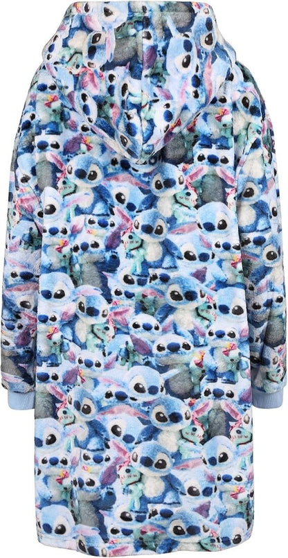 Disney Lilo & Stitch Women's Ladies Hoodie Hooded Blanket M/L Primark Snuddie