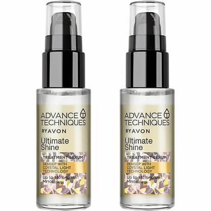 2 x Avon Advance Techniques Ultimate Shine Treatment Serum 30ml