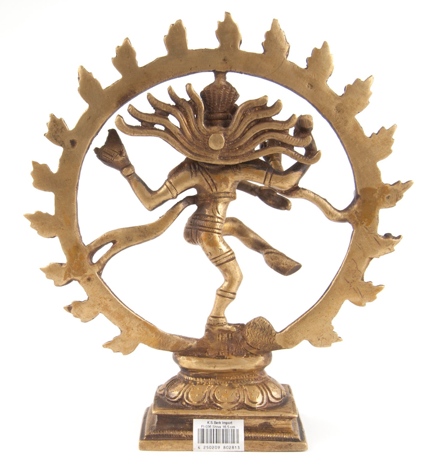 Lord Shiva Dancing Natraj Murti Nataraja Shiv Statue | Metal Pure Brass 16.5cm