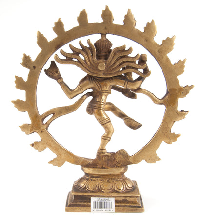 Lord Shiva Dancing Natraj Murti Nataraja Shiv Statue | Metal Pure Brass 16.5cm
