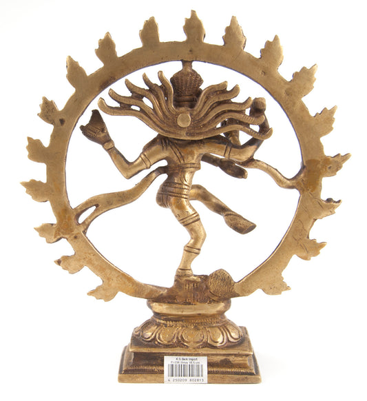 Lord Shiva Dancing Natraj Murti Nataraja Shiv Statue | Metal Pure Brass 16.5cm