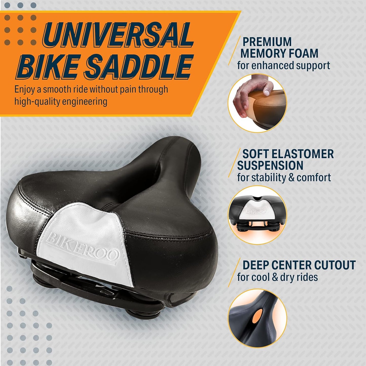 Comfy Gel Big Bum Bike Saddle Seat Mountain Sport Road Bicycle Spring Super Soft