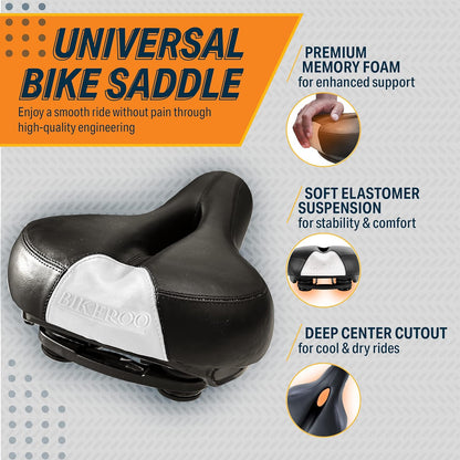 Comfy Gel Big Bum Bike Saddle Seat Mountain Sport Road Bicycle Spring Super Soft