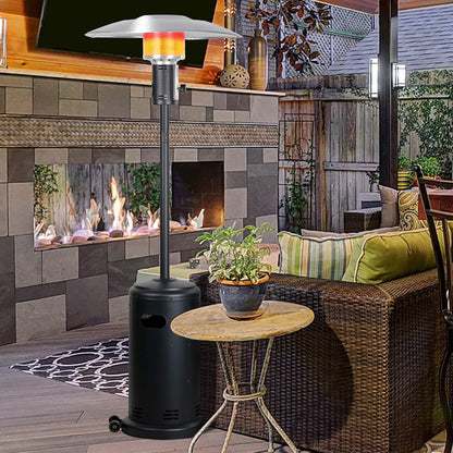 Outdoor Patio Heater 8.8KW Propane Gas Outdoor Heater Standing Wheels BIG HORN