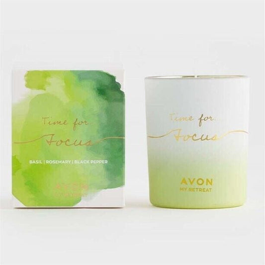 Avon My Retreat Time for Focus Scented Candle | Basil Rosemary Black Pepper