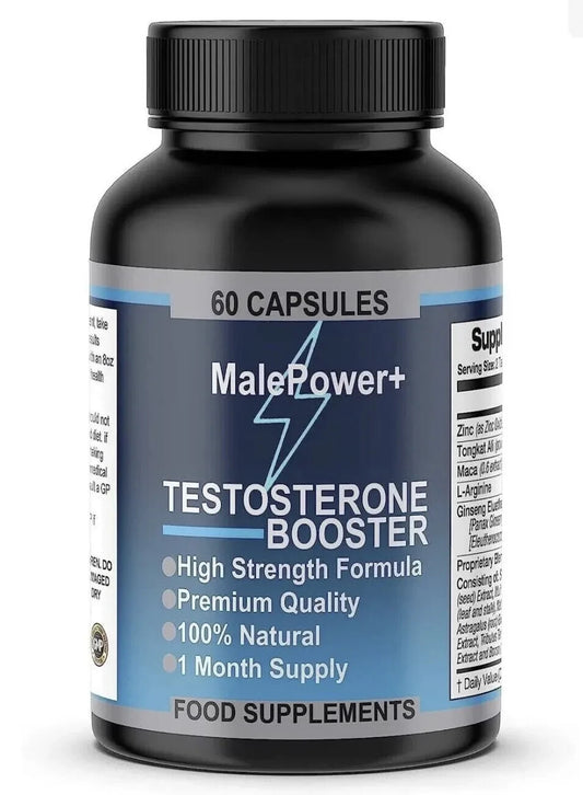 3x Testosterone Booster for Men - Energy Muscle Growth Strength Desire 180 Caps