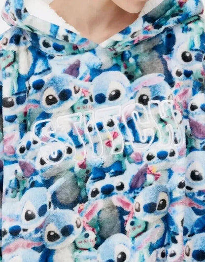 Disney Lilo & Stitch Women's Ladies Hoodie Hooded Blanket M/L Primark Snuddie