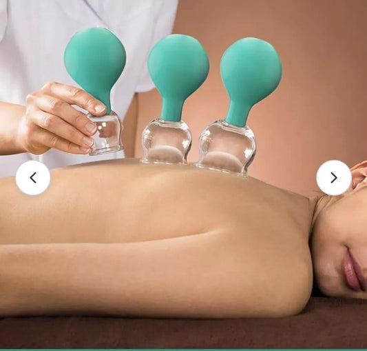 PURAVA Cupping Therapy Set with Suction Ball, Glass Cupping Set for Neck & Back.