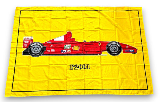 Genuine Official Ferrari Formula One F1 Flag Banner F2001 Yellow Large 140x100cm