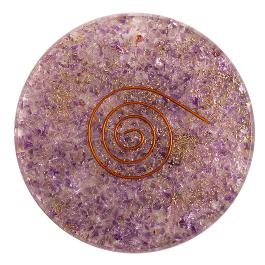 Orgone Coaster Amethyst Gemstone Therapy | Pure Vital Life Energy Cleansing