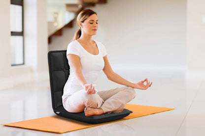 Adjustable Floor Chair, Multi-Angle Backrest, Black, Comfortable for TV, Gaming