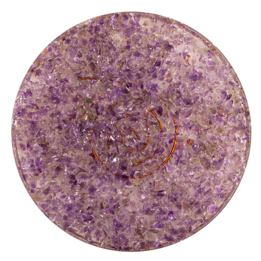 Orgone Coaster Amethyst Gemstone Therapy | Pure Vital Life Energy Cleansing