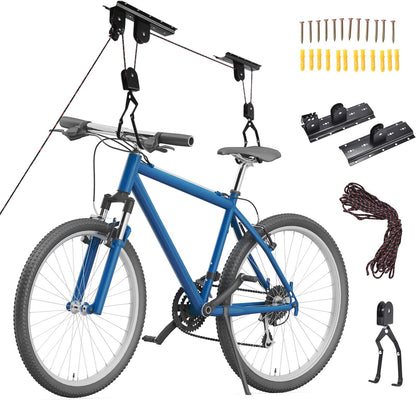 Bike Rack Garage Bicycle Lift Storage Ceiling Mount Rack Hanging Hoist Hanger