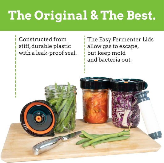 Easy Fermenter Fermentation Kit - Wide Mouth Lid 3-Pack | Nourished Essentials
