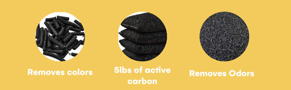 9kg Activated Carbon Charcoal for Aquarium Pond Fish Tank Filter in 4 Media Bags