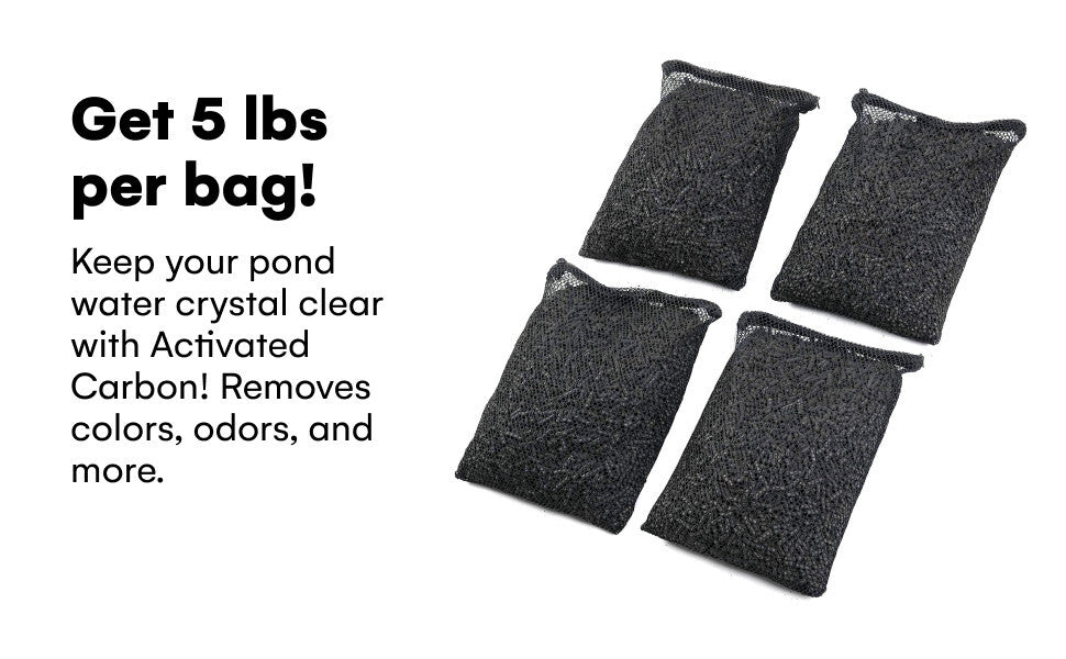 9kg Activated Carbon Charcoal for Aquarium Pond Fish Tank Filter in 4 Media Bags