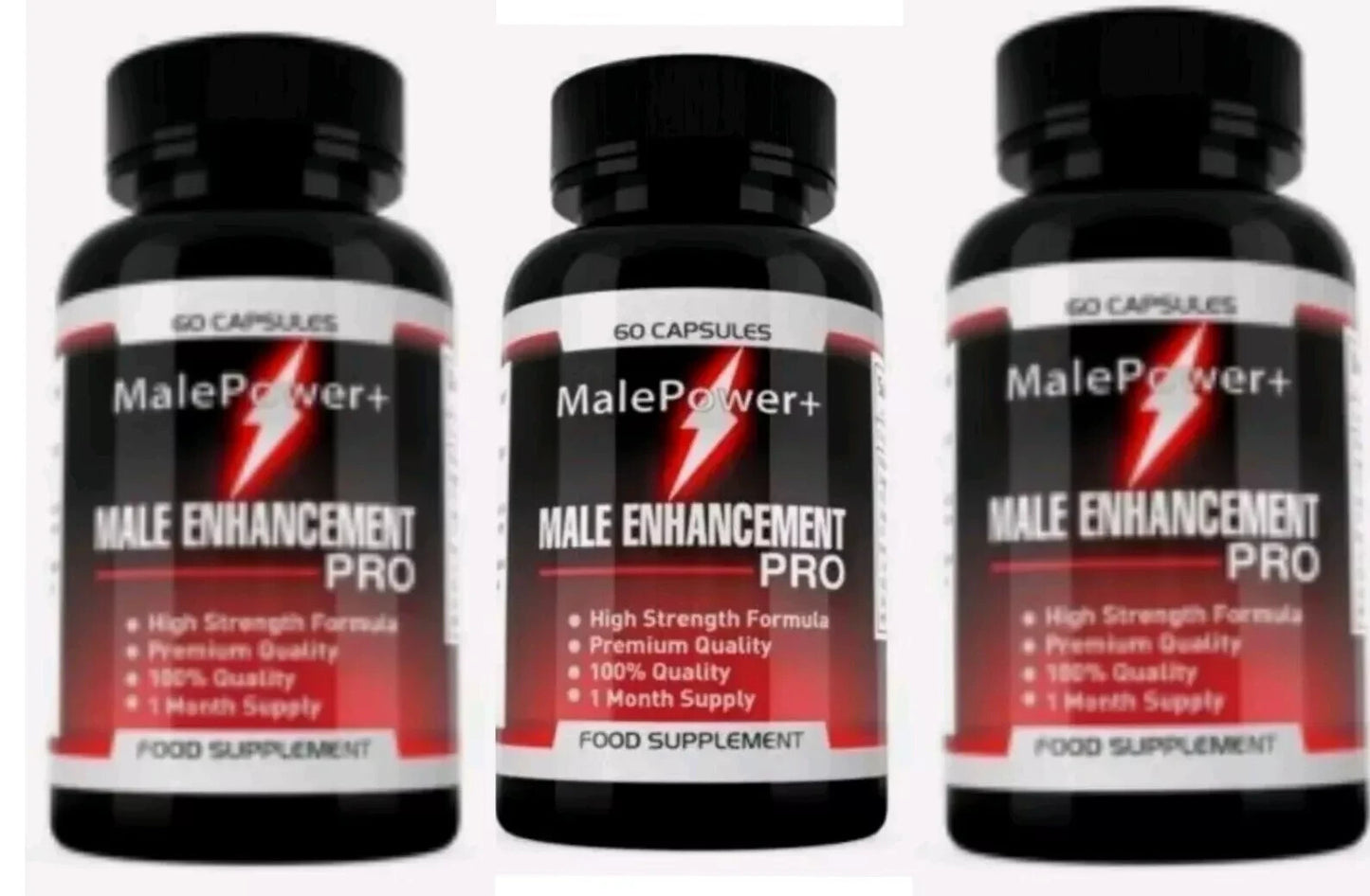 3x Male Power Plus 180 Capsules | Enhancemant Pro | Korean Ginseng & Maca