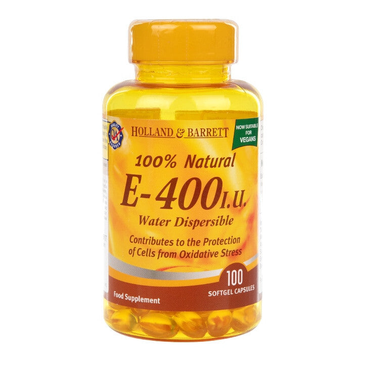 Holland & Barrett Vitamin E 400 IU |Protect Cells | 250 Capsules | 100% Natural