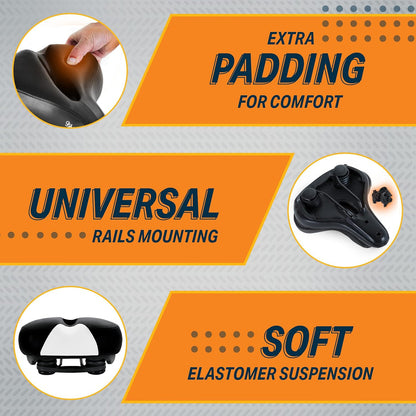 Comfy Gel Big Bum Bike Saddle Seat Mountain Sport Road Bicycle Spring Super Soft