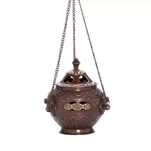 Dragnar Hanging Dhoop Burner Copper | Brass Incense Holder Censer